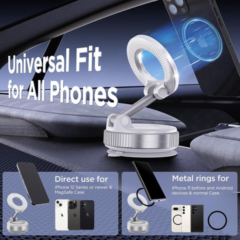 Vacuum Magnetic Phone Holder Vmag-S1 – White