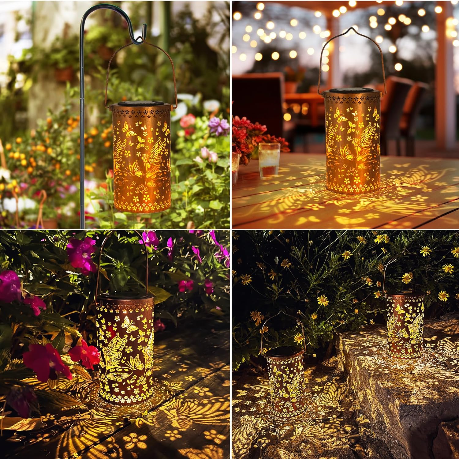 hanging fairy metal solar lamp