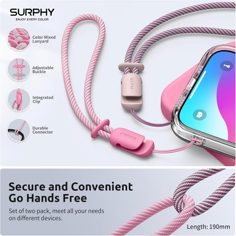 SURPHY Wrist Strap Lanyard for Phone – Adjustable 2 Pack