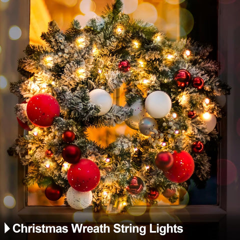 2 Pack Warm White Battery Fairy Lights 5M Green Wire with Remote & Timer