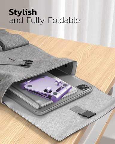 Nulaxy Adjustable Foldable Phone Stand for Desk – Purple