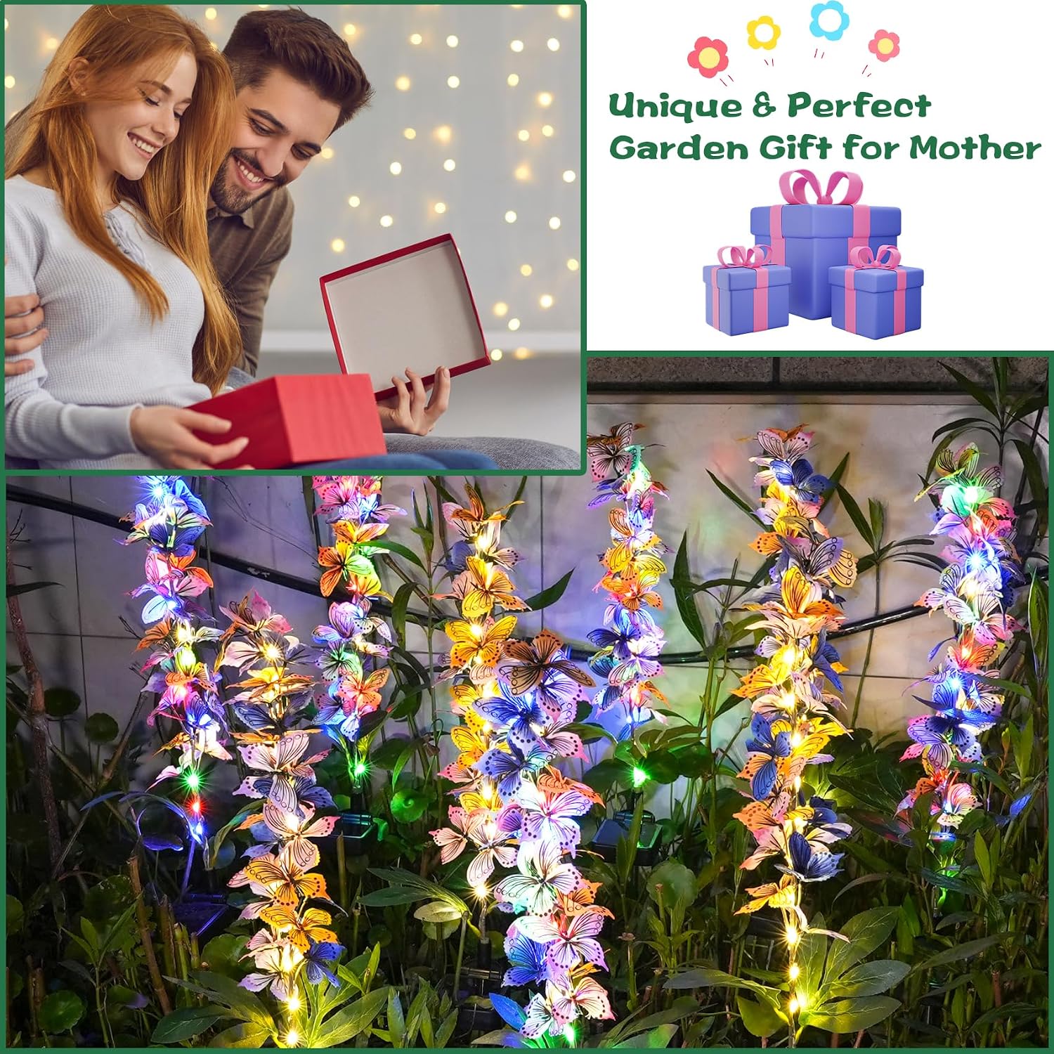 Solar Butterfly Garden Lights, Dual‑Mode Outdoor Decor (2 Pack)