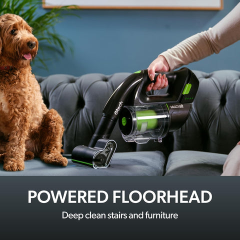 Gtech Multi MK2 K9 Cordless Handheld Vacuum Cleaner – 22V Li-ion Battery, Powered Brush Bar, Reinforced Aluminium Design for Pet Hair & Car Cleaning