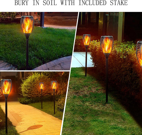 I-SHUNFA 96 LED Solar Light Outdoor Garden,43in Tall,IP65 Waterproof,2 Pack