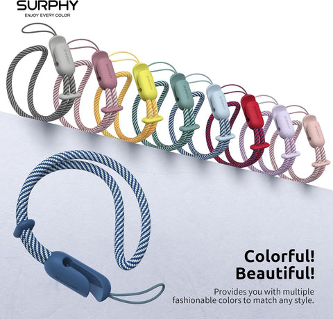 SURPHY Wrist Strap Lanyard for Phone 2 Pack Adjustable Blue Jay & Grey