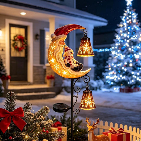 Christmas Solar Stake Lights Outdoor Waterproof Pathway Lighting
