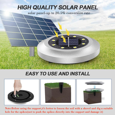 Solar Lights Outdoor Garden,12 Pack Waterproof Solar Ground Lights for Lawn Pathway Yard Landscape Walkway(Multicolor)