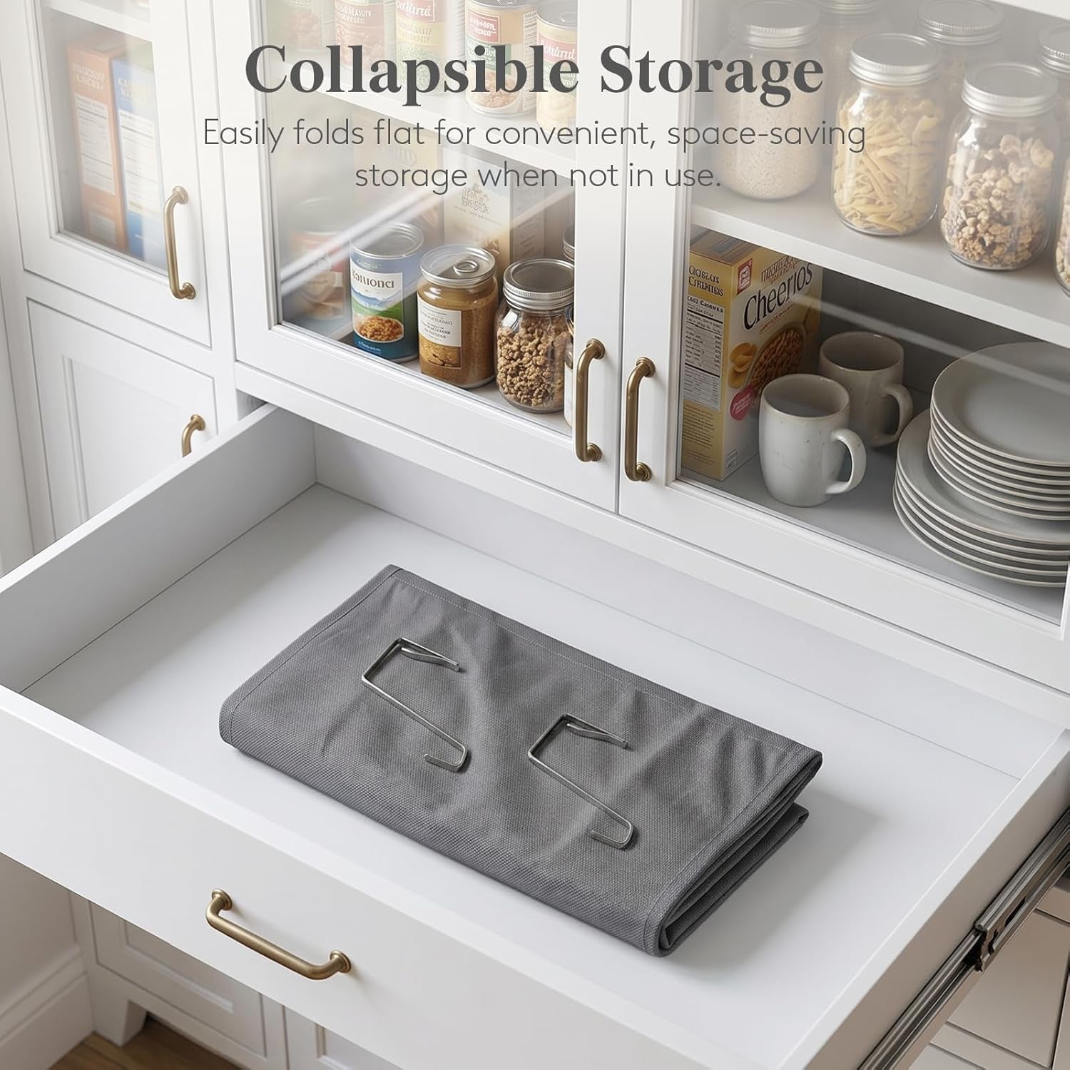 1 Pack over the Door Organiser 5 Section Hanging Storage, Dark Gray