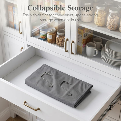 1 Pack over the Door Organiser 5 Section Hanging Storage, Dark Gray