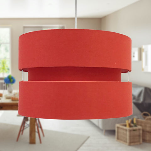 Two-Tier Drum Shade for Lounge or Hallway UK

