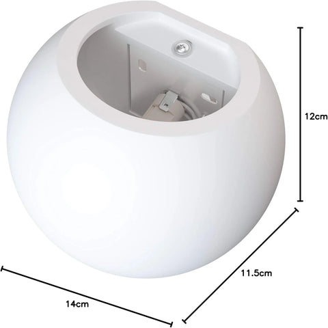 Up & down Plaster Wall Light – Paintable White G9 Sconce with Dimmable LED Bulb