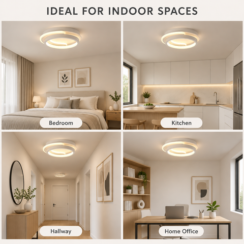 Ceiling Lighting Modern Round Aluminum Ceiling Light 3-Color Dimming Led Small Ceiling Lamp Close To Ceiling Light Fixtures