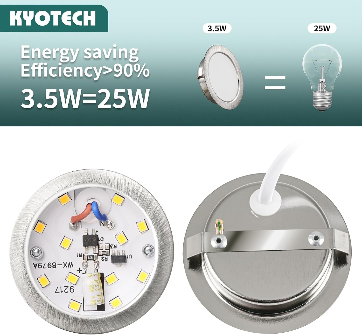 LED Furniture Lights 230V, 4W LED IP44 G4 20Mm Recessed Spotlights for Flat Furniture 3000K/4000K/6000K Kitchen Hood, Bathroom Recessed Spotlight (Nickel, Set of 6)