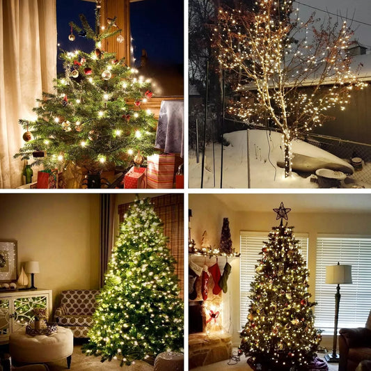 8M LED String Fairy Lights Warm White 360 LEDs Christmas Tree Xmas Party Wedding