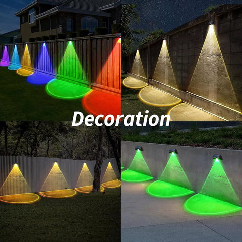 Automatic dusk-to-dawn sensor feature in solar wall lights.

