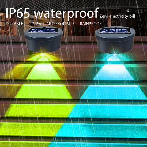 IP65 waterproof solar wall lights resisting rain.

