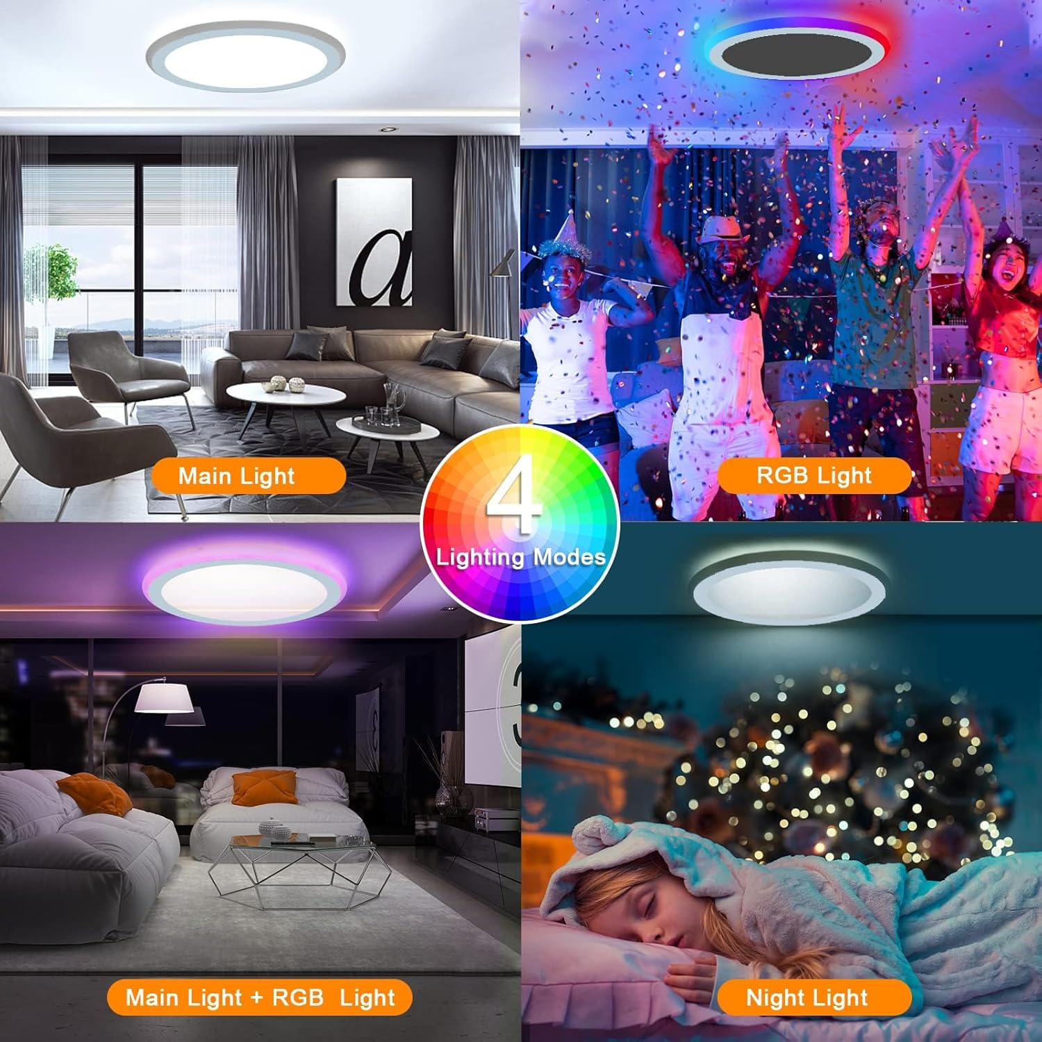 Dimmable flush mount LED ceiling light UK


