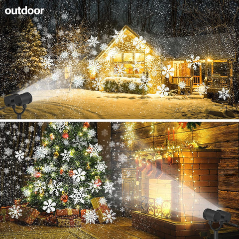 Double Head Christmas LED Projector Lights – Waterproof Outdoor Holiday Decorations for Yard, Garden, Home & Party
