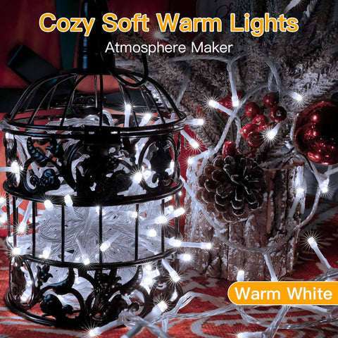 Fairy Lights 10m 100 LED Battery Operated with Timer – Cool White