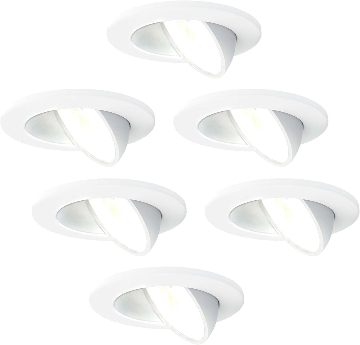 6-Pack LED Downlight White 5W CCT Waterproof IP65 Dimmable | Cutout Size Ø75Mm; Waterproof for Bathroom Shower Zone and Damp Indoor Areas