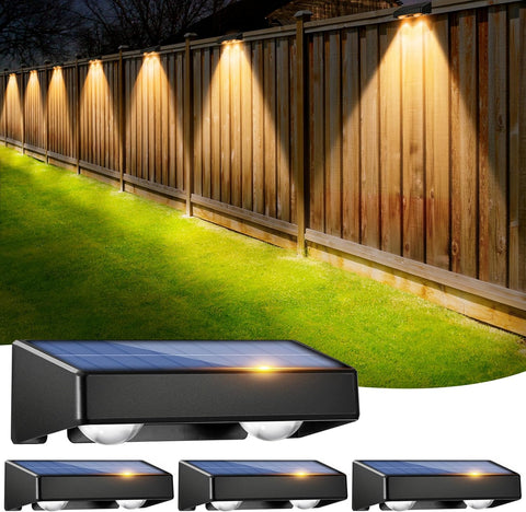 4 Pack Solar Lights Outdoor Garden, 2X Brighter Garden Path Lights