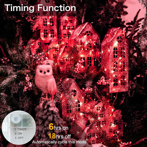 Battery Operated Waterproof Fairy String Lights with Timer, 3M 30 LED Decorative Lights for Indoor and Outdoor Use