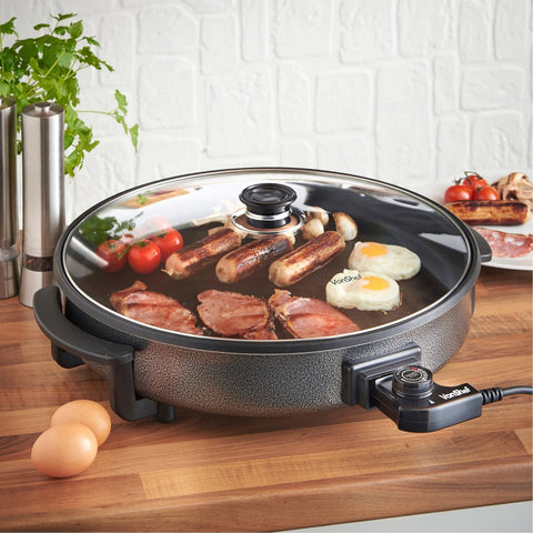 Large 6L Electric Multi Cooker Pan 42cm – 1500W Non-Stick Frying Pan with Lid & Adjustable Temperature Control