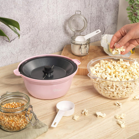 Giles & Posner Mini Popcorn Maker Machine – Pink 500W Hot Air Popper