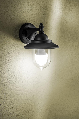 Outdoor Wall Light Garden Porch Patio Garden Traditional Conservatory Door Shed Vintage Retro (Black)
