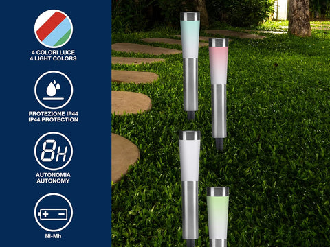 BEPER P207OUT002 Solar Garden Lights Outdoor, 1 Piece - Garden Solar Lights Outdoor, IP44 Protection, 22 in