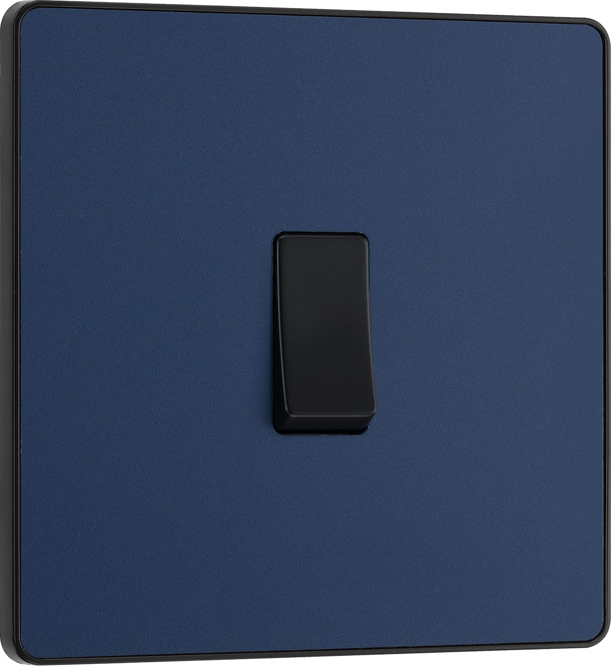 Single 2 Way Screwless Light Switch Matt Blue 20A