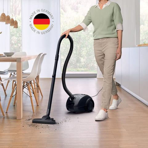 Bosch Serie 2 ProEco Bagged Cylinder Vacuum Cleaner 600W – Lightweight, Compact, Eco-Friendly Design for All Floor Types – Black