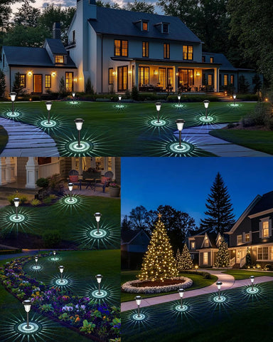 Solar Lights Outdoor Garden, 8 Pack LED Garden Lights Solar Powered Waterproof, Auto On/Off Pathway Lighting for Patio, Lawn, Yard, Landscape, Walkway, Path, Garden Decor(Cool White)