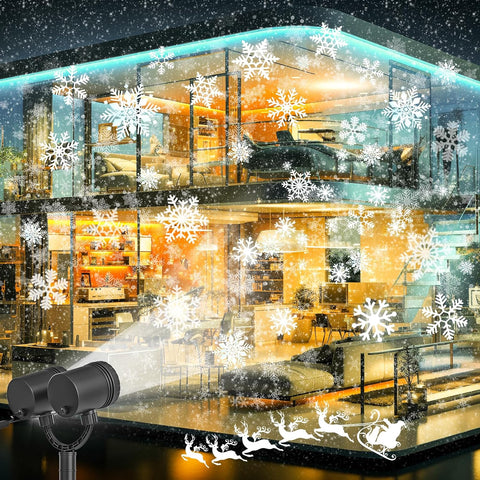 Double Head Christmas LED Projector Lights – Waterproof Outdoor Holiday Decorations for Yard, Garden, Home & Party