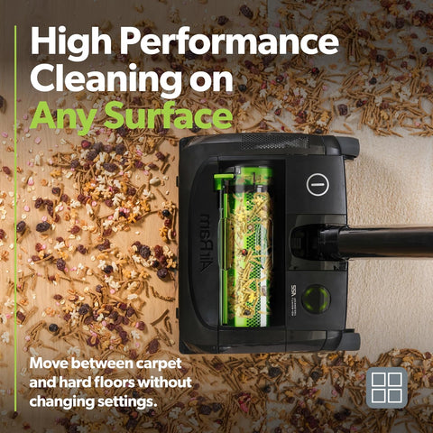 Gtech AirRAM MK2 K9 Lightweight Cordless Vacuum Cleaner Grey/Green