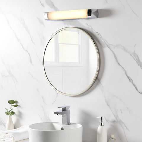 Saxby Jude CCT 8W IP44 Shaver Light for Bathroom, Wall-Mounted Vanity Mirror Light