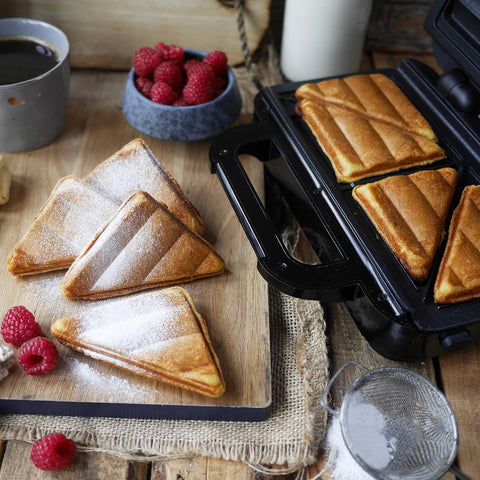 Stuff ’n’ Press Deep Fill Toastie Maker | 2 Slice Sandwich Toaster Black