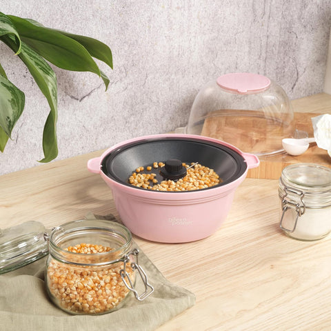 Giles & Posner Mini Popcorn Maker Machine – Pink 500W Hot Air Popper