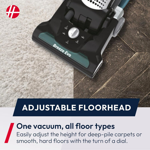 Hoover Breeze Evo Pets Upright Vacuum Cleaner Black/Turquoise 850W