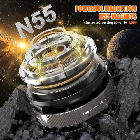 Vacuum Magnetic Phone Holder Foldable 360° Adjustable N55 Magnet