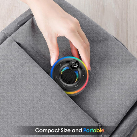Portable shower speaker with suction cup