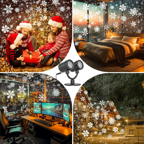 Double Head Christmas LED Projector Lights – Waterproof Outdoor Holiday Decorations for Yard, Garden, Home & Party