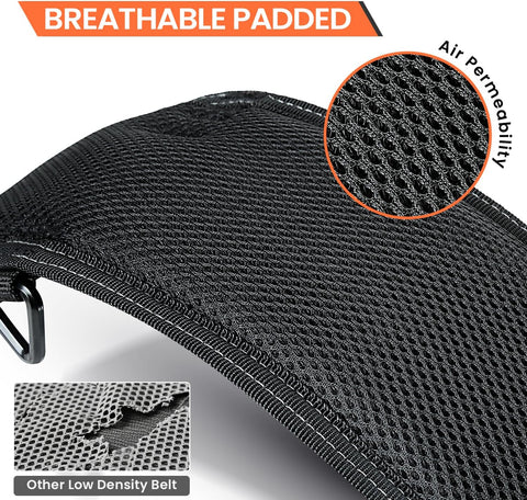 Padded 29'' Tool Belt for Men, Adjustable Work Belt with Heavy Duty Buckle Back Support for Carpenters, Electricians & Gardeners