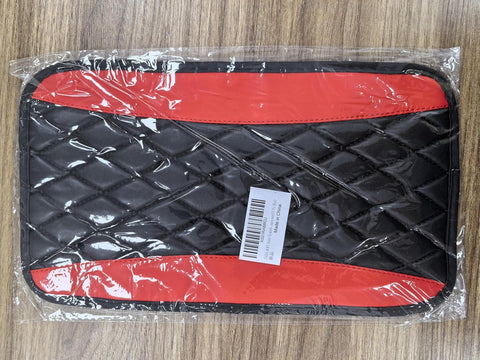 Car Center Console Cushion Pad – PU Leather Armrest Cover Protector Red
