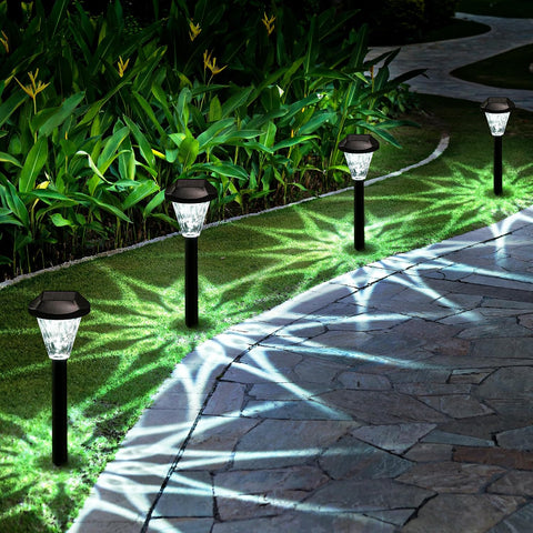GIGALUMI 8 Pack Solar Lights Outdoor Waterproof,New Upgraded Solar Lights for Outside,Solar Grden Lights,Solar Outdoor Lights for Patio,Lawn,Yard and Landscape