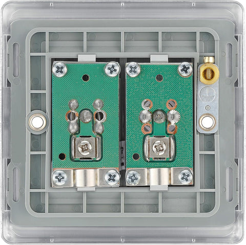 BG Electrical Double Co-Axial and TV/FM Socket
