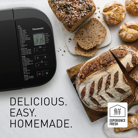 Automatic Bread Maker with Yeast & Nuts Dispenser – 32 Programmes, Gluten-Free Modes, Dual Temp Sensors – Stainless Steel