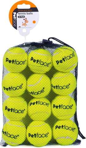 Petface Super Tennis Balls for Dogs – Pack of 12
