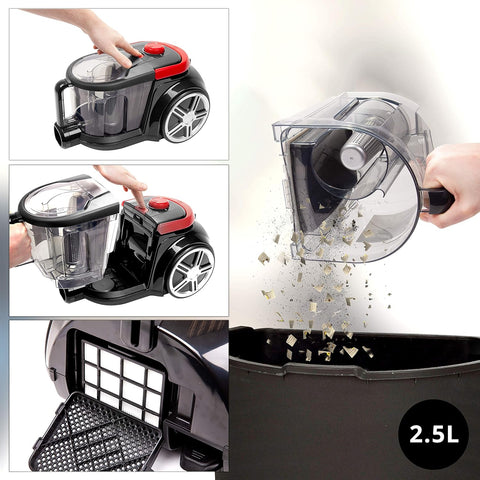 Duronic VC7020 Bagless Cylinder Vacuum Cleaner 800W