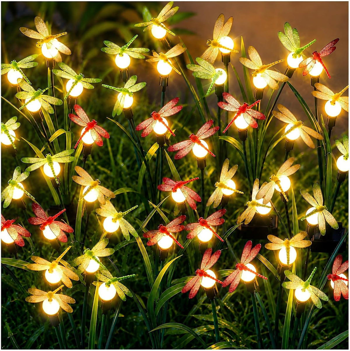Solar Swaying Dragonfly Garden Lights (2 Pack)